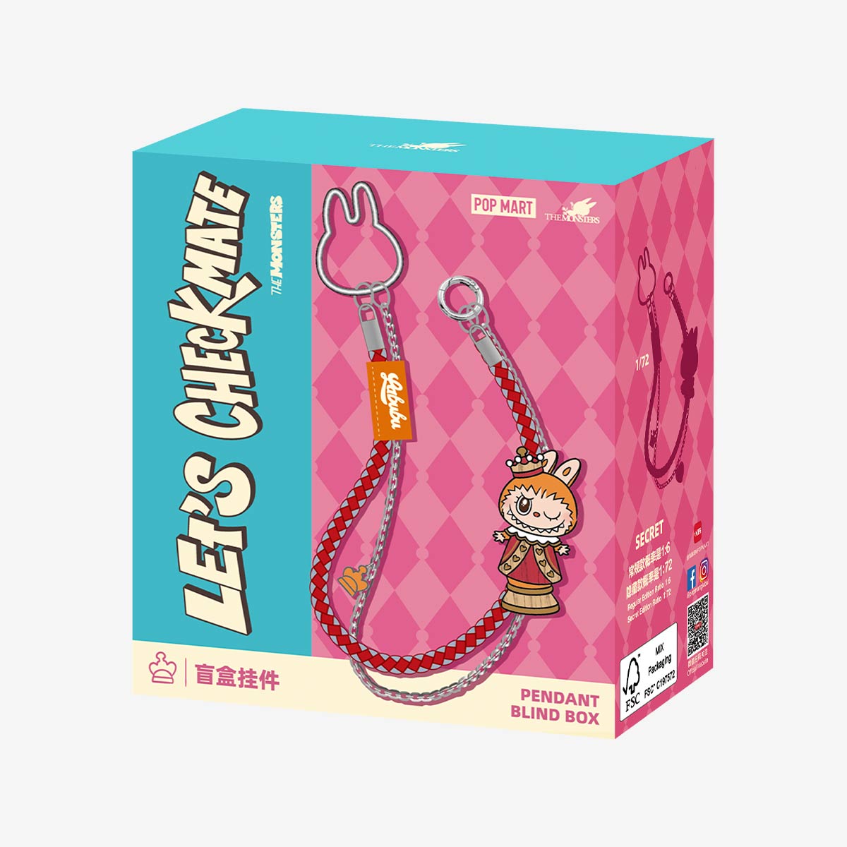 Pendentif Labubu Knight – Let’s Checkmate Series
